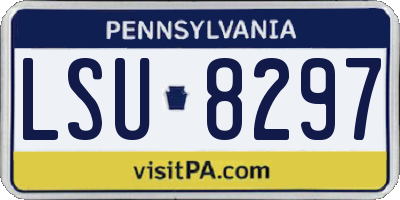 PA license plate LSU8297