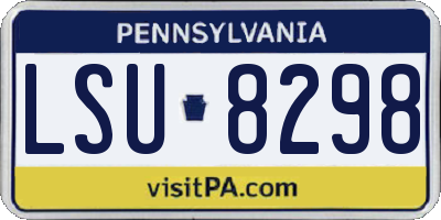 PA license plate LSU8298