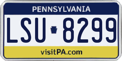 PA license plate LSU8299
