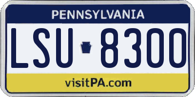 PA license plate LSU8300