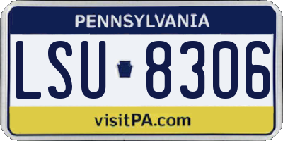 PA license plate LSU8306