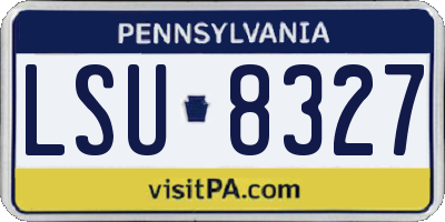 PA license plate LSU8327