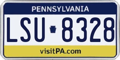 PA license plate LSU8328