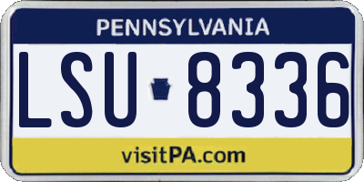 PA license plate LSU8336
