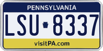 PA license plate LSU8337