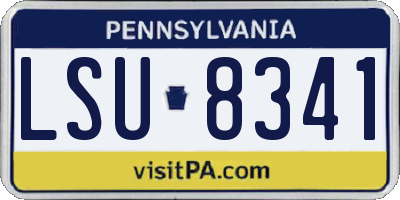 PA license plate LSU8341