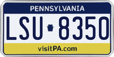 PA license plate LSU8350