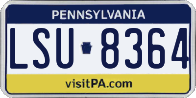 PA license plate LSU8364