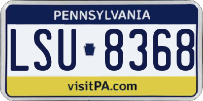 PA license plate LSU8368
