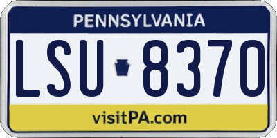 PA license plate LSU8370