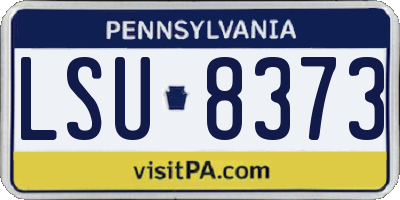 PA license plate LSU8373