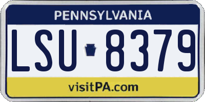 PA license plate LSU8379