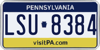 PA license plate LSU8384