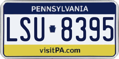 PA license plate LSU8395