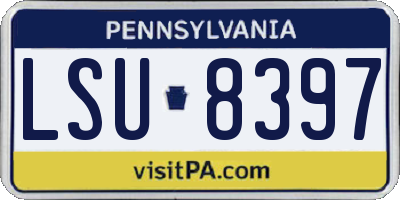 PA license plate LSU8397