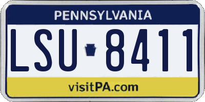 PA license plate LSU8411