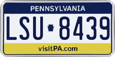 PA license plate LSU8439