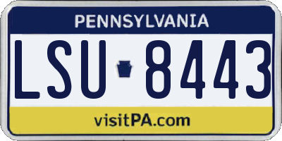 PA license plate LSU8443