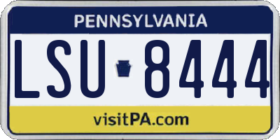 PA license plate LSU8444