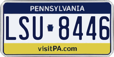 PA license plate LSU8446