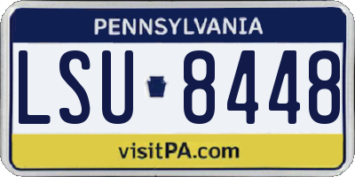 PA license plate LSU8448