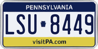 PA license plate LSU8449