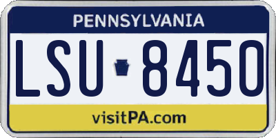 PA license plate LSU8450