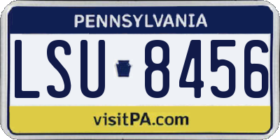 PA license plate LSU8456