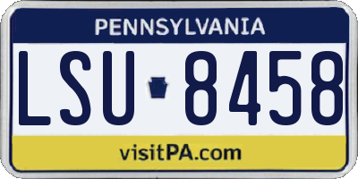 PA license plate LSU8458