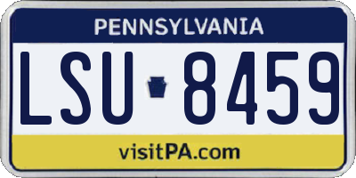 PA license plate LSU8459