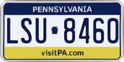 PA license plate LSU8460