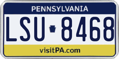 PA license plate LSU8468