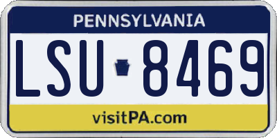 PA license plate LSU8469