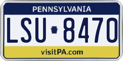 PA license plate LSU8470