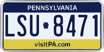 PA license plate LSU8471