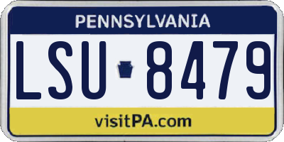 PA license plate LSU8479