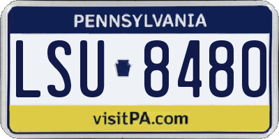PA license plate LSU8480