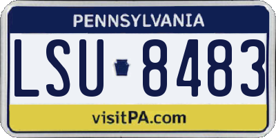PA license plate LSU8483