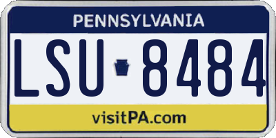 PA license plate LSU8484
