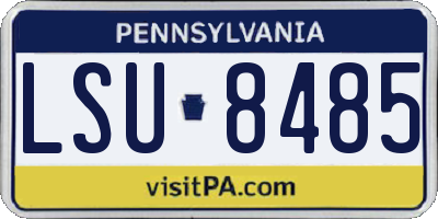 PA license plate LSU8485
