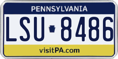 PA license plate LSU8486