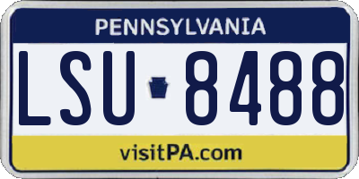 PA license plate LSU8488