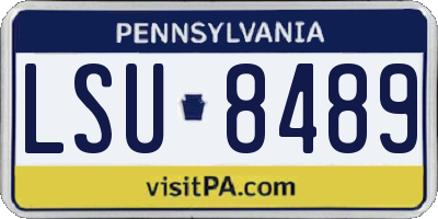 PA license plate LSU8489