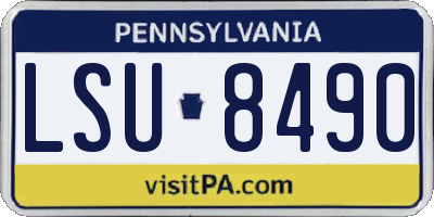 PA license plate LSU8490