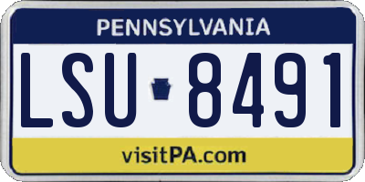 PA license plate LSU8491