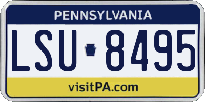 PA license plate LSU8495