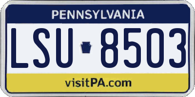 PA license plate LSU8503