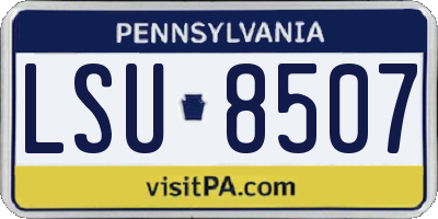 PA license plate LSU8507
