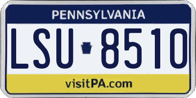 PA license plate LSU8510