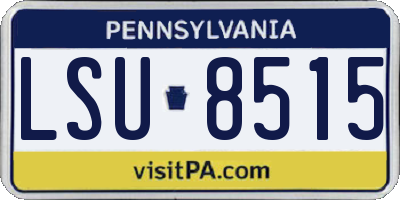 PA license plate LSU8515